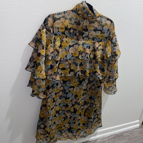 Zara Floral Ruffle Dress - Picture 4 of 6